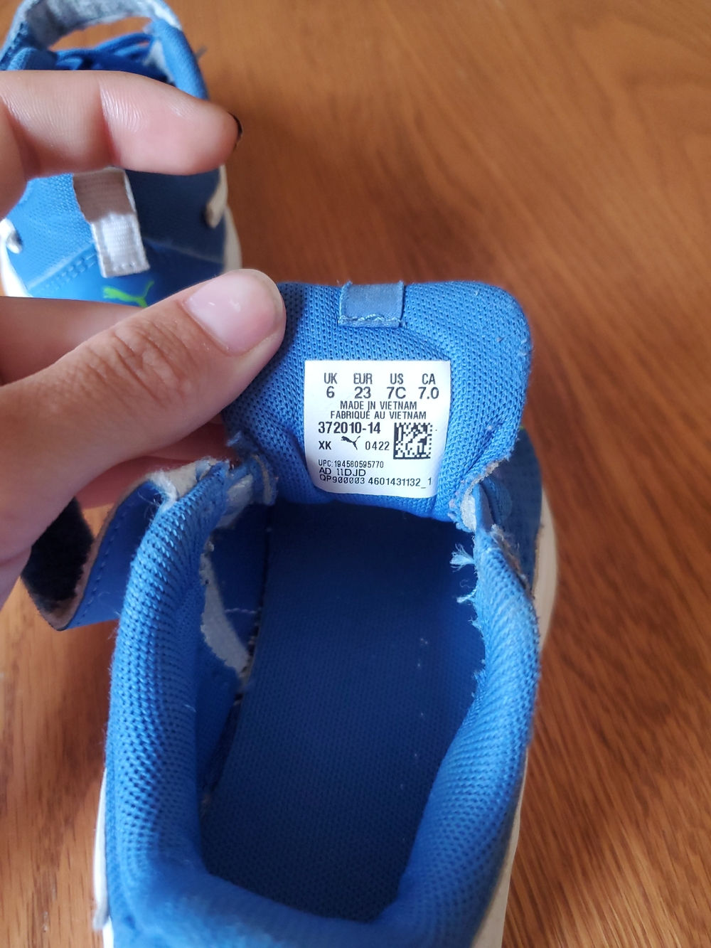 Puma Kids Bright Blue & White Hook-and-Loop Sneakers - Picture 4 of 4